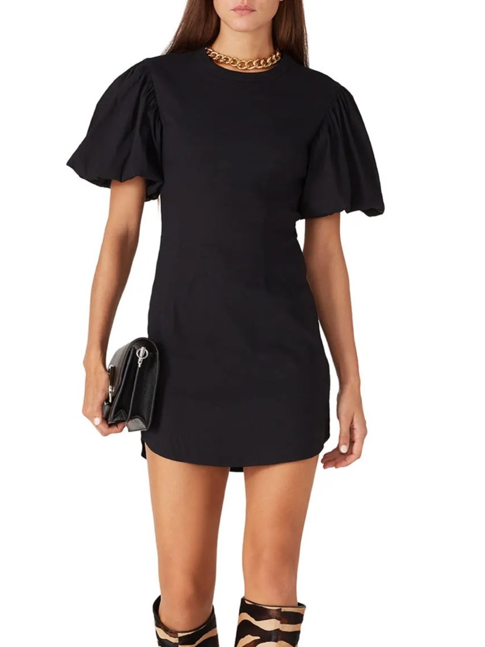 A.L.C. Jessie Puff-Sleeve Mini Dress Black | Women’s Size S